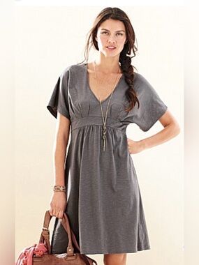 Garnet Hill Banded Knit Dress S